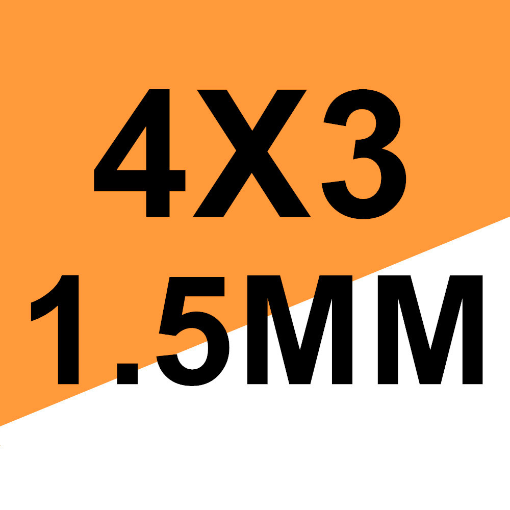 4x3 1.5mm thickness