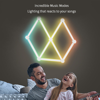 Lámpara de pared deslizante de 6 luces, barra de luz LED de sincronización de música, Control de aplicación Tuya, decoración del hogar, luces de pared inteligentes RGB para juegos