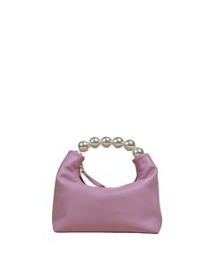 Bolsos de hombro cruzados de cuero genuino de lujo personalizados para mujer, monederos y bolsos de mano con perlas de diseño para mujer - Product Image 1