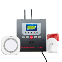 Sistema de seguridad inteligente con alarma contra incendios Solución de seguridad integral para negocios domésticos Red GSM GPRS Material metálico duradero