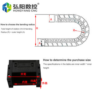 HYCNC สายลากถังไนลอน,สำหรับเครื่องเลเซอร์สล็อตติดตามสายเคเบิลสำหรับเครื่องตัดเลเซอร์โซ่สายเคเบิล - Product Image 3