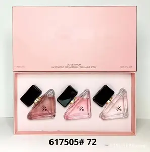 Coffret cadeau trois pièces Guangdong, best-seller transfrontalier, pour hommes et femmes, format échantillon en spray, parfum intense, noir - Product Image 2
