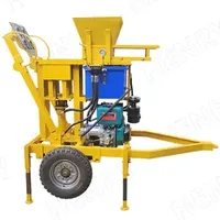 Machine à briques de terre compressée HR2-25, mobile, à moteur diesel, pour la fabrication de briques de terre, de briques de terre compressées, de briques de terre