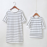 Robes assorties mère fille vêtements enfants maman et moi tenues bon fournisseur