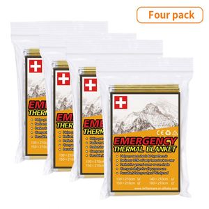 Couverture de survie légère en Mylar pour l'extérieur, imperméable, argentée, pour situations d'urgence, couverture thermique, logo personnalisé - Product Image 2