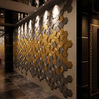 Panneaux muraux 3D en cuir PVC souple hexagonal, papiers peints, revêtement mural pour la décoration de la maison