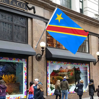 Gahumi Vente en gros Drapeau national du pays Congo Drapeau de campagne électorale imprimé volant personnalisé