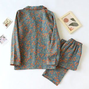 <span class=keywords><strong>Pigiama</strong></span> in garza di cotone organico leggero da <span class=keywords><strong>donna</strong></span>, taglie forti, con elastico in vita, fantasia stampata, per dormire, viaggiare, regali, primavera <span class=keywords><strong>XS</strong></span> - Product Image 2