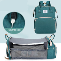 Sac à dos multifonctionnel pliable pour bébé et nourrisson avec berceau, lit à langer et sac à main, poussette en nylon