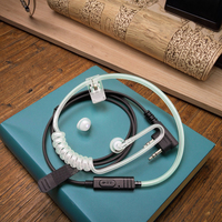 BinQi personnalisé filaire crochet d'oreille casque 3.5mm Interface Microphone écouteurs Radio bidirectionnelle talkie-walkie écoute de musique ANC IPX5