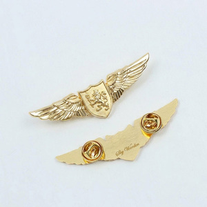 Insignia de Solapa de Metal con Diseño 3D Personalizado de Fábrica, Broche de <span class=keywords><strong>Pecho</strong></span> para Uniforme de Aviador, Alas de Avión, Pin de Solapa, Pegatina Impresa de Aviación - Product Image 2
