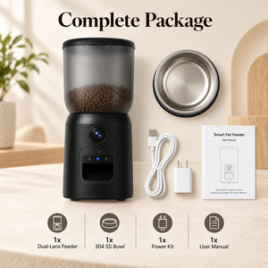 Comedero Automático Inteligente para Mascotas con Lentes HD Dobles, Vista Panorámica de 180 Grados, Aplicación WiFi e Intercomunicador por Voz - Product Image 2