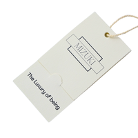 Etiqueta de precio de ropa de cartón blanco reciclable personalizada Etiquetas oscilantes de alta calidad para etiquetas de papel de ropa para etiqueta de ropa