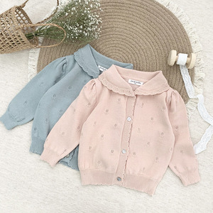 Suéter Cárdigan de Punto Vintage para Bebés y Niñas Pequeñas, Invierno 2022, Ropa Infantil al por Mayor 025AS22169 - Product Image 1