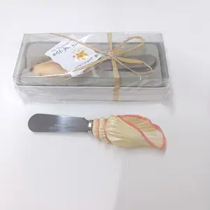 개인화 된 소라 껍질 버터 스푼 주방 칼 스프레더 선물 선물 결혼식 휴일 파티 손님 호의 기념품