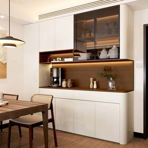 Luxury Dining Room Furniture Modern Wooden <b>Glass</b> Display <b>Rack</b> <b>Wine</b> Cabinet - Product Image 5