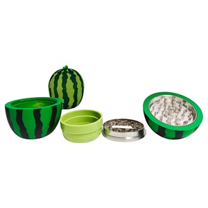 4Parts Green <b>Herb</b> Grinder with Watermelon 6pcs/Display <b>Box</b> Metal Tobacco Grinder Smoke Shop Accessories - Product Image 3