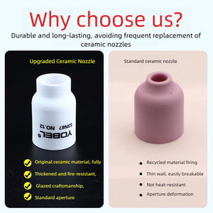 WP-17/18/26 Keramikdüse TIG-Schweißbrenner Zubehör Essenzielle Plasmaschweiß- und Lötzubehörteile Yobel ISO9001 Zertifiziert - Product Image 5