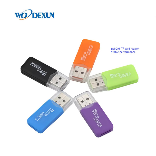 Factory Direct Sales Cool USB2.0 High-speed Card Reader Computer Mobile Phone TF External Card Reader