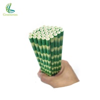 Pailles jetables en bambou pour mariage et anniversaire, 100 pièces, de haute qualité