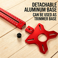 Support de rainurage circulaire réglable en alliage d'aluminium pour la découpe et le fraisage du bois, idéal pour le travail du bois OEM et le bricolage