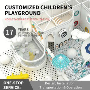 Indoor speeltoestellen in minimalistische stijl met ballenbak & glijbaan voor kinderspeelcentra - Product Image 3