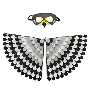 Ensemble de masques d'ailes d'oiseaux, costume d'animal pour enfants, déguisement en feutre, hibou, perroquet, poulet, accessoires de jeu de rôle animal, cadeau pour filles <span class=keywords><strong>et</strong></span> garçons - Product Image 1