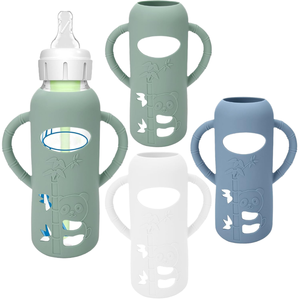 Fundas de Silicona para Biberones YDS, Libres de BPA, para Biberones de Vidrio <span class=keywords><strong>Dr</strong></span>. Brown's, Incluye Asa, Protección Contra Caídas, Alimentación Infantil - Product Image 1