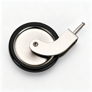 dual wheel caster low profile compact design tight clearance under equipment extra stability load spread - Product Image 1