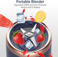 400ml Draagbare Fruitpers Extractor Machine Smoothie 6-blads Roestvrijstalen Messen Slimme Mini Huishoudelijke USB Oplaadbare