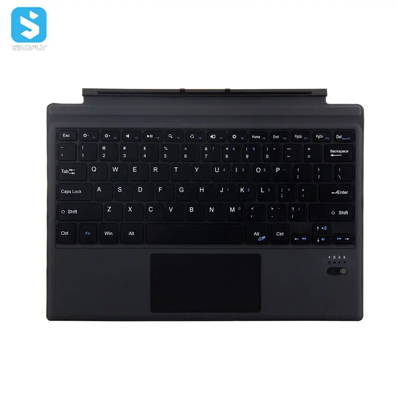 Shockproof Full Cover Microfiber Leather Wireless Keyboard for MICROSOFT Surface Pro 4/5/6/7(12.3" )