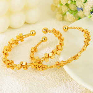 Pulseras Ajustables de Oro de 21k con Diseño Retorcido, Joyería Encantadora para Mujer, Venta al por Mayor 2026 - Product Image 3