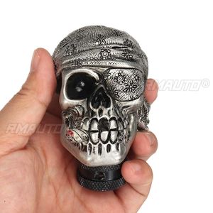 Pommeau de levier de vitesse universel pour voiture, style tête de mort, pommeau de levier de vitesse manuel avec adaptateur de manchon - Product Image 3