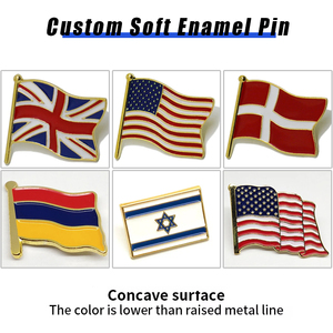 Broche Metálico Magnético Personalizado Profesional, Estilo Moderno, Imitación Antigua, Bandera de la Amistad, Bandera Americana, Insignia Personalizada de País, EE. UU. - Product Image 5