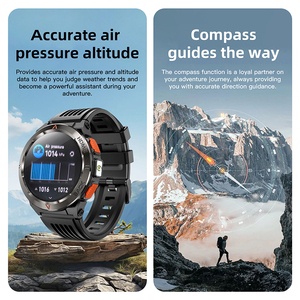 Rất khuyến khích GS500 ngoài trời chính xác được xây dựng trong GPS thông minh đồng hồ BT gọi 3ATM không thấm nước SmartWatch 2025 với đèn pin LED - Product Image 3