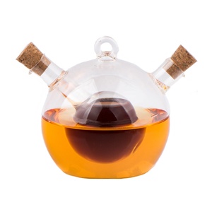 Botella <span class=keywords><strong>de</strong></span> aceite y vinagre <span class=keywords><strong>de</strong></span> vidrio <span class=keywords><strong>de</strong></span> borosilicato alto, 2 en 1, doble pared, doble boca, <span class=keywords><strong>con</strong></span> <span class=keywords><strong>tapa</strong></span> <span class=keywords><strong>de</strong></span> <span class=keywords><strong>corcho</strong></span> - Product Image 5