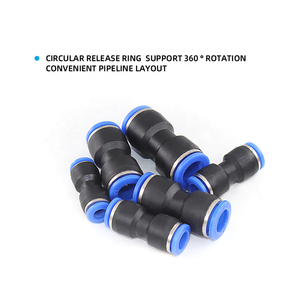 Полиуретановая трубка для шланга с внешним диаметром, вставной прямой Соединительный Пластиковый черный быстроразъемный пневматический вставной фитинг, пневматическая БЫСТРОРАЗЪЕМНАЯ муфта - Product Image 4