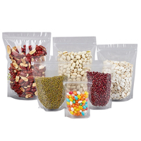 Sacs d'emballage alimentaire personnalisés en PET à fond plat 250g 500g 1kg, sachets à fermeture éclair à huit soudures latérales pour noix, fruits secs et snacks