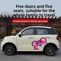 Véhicule électrique à faible vitesse à 4 roues fabriqué en Chine, type fermé, 5 portes, 5 places, 3000W, mini SUV avec une autonomie de 60-120 km