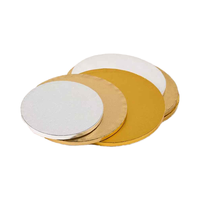 Base à gâteau en carton ondulé écologique jetable avec bordure ruban, taille personnalisée, haute qualité, dorée, pour vente en gros
