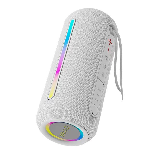 Wireless Bluetooth Speakers for Smart Phone Fabric Portable Gift Set Stereo LED Bluetooth Speaker With Woofer
