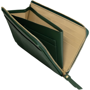 [RafiCaro] Portefeuille court unisexe en cuir véritable, grande capacité, 23 poches, convient aux billets dépliés, compact, 18 cm, fin, avec fermeture éclair - Product Image 1
