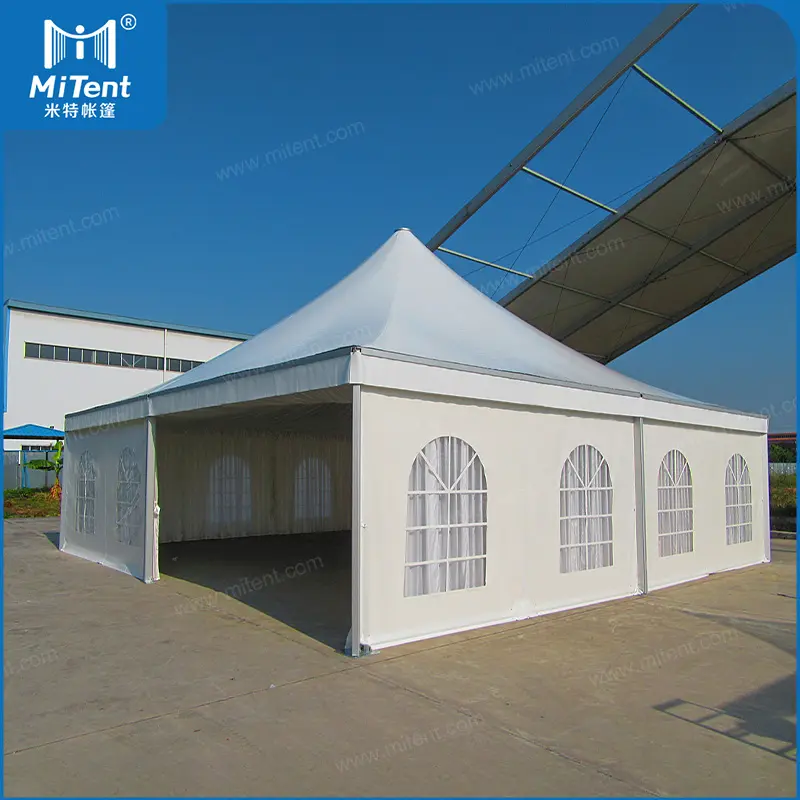 Pagode Tent Aluminium Frame Outdoor Kamp Tent Wit Pvc Evenement Tent