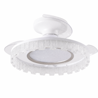 Ventilateur de plafond moderne à moteur DC BLDC avec télécommande, lumière LED à spectre complet dimmable, silencieux, 3 pales réversibles pour salon
