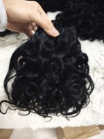 Promotion Letsfly 1,2$ 10 pouces Cheveux humains naturels 100% Remy brésiliens, lots de 50 mèches souples de 1 kg, noir naturel 9A, en liquidation