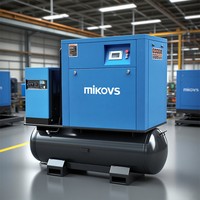 Compresseur d'air à vis rotatif électrique industriel Mikovs 300 L à 500 L Capacité intégrée 4-1 avec sécheur d'air