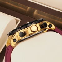Montre chronographe sport pour homme avec calendrier - Bracelet en silicone et boîtier en alliage, montre analogique étanche pour un usage quotidien