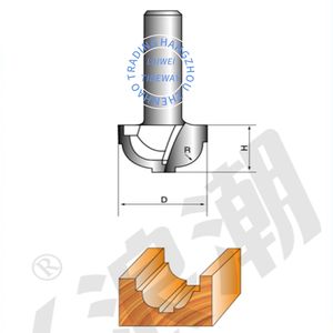 Tideway mata bor Router LC0705M, tipe Flat Ogee Bit TCT lurus bantalan alat mesin pengerjaan kayu pemotong penggilingan batu - Product Image 2