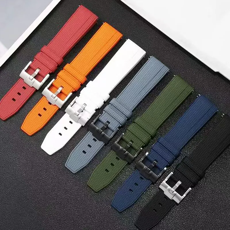For Iwc Bracelet Fkm Rubber Watch Strap 20mm 22mm High Quality Quick Release Rubber Watch Band Straps