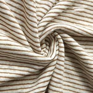 Haut <span class=keywords><strong>de</strong></span> gamme absorbant l'humidité doux en gros naturel rayé personnalisé concepteur multi couleur <span class=keywords><strong>lin</strong></span> mélangé t-shirt tissu - Product Image 5